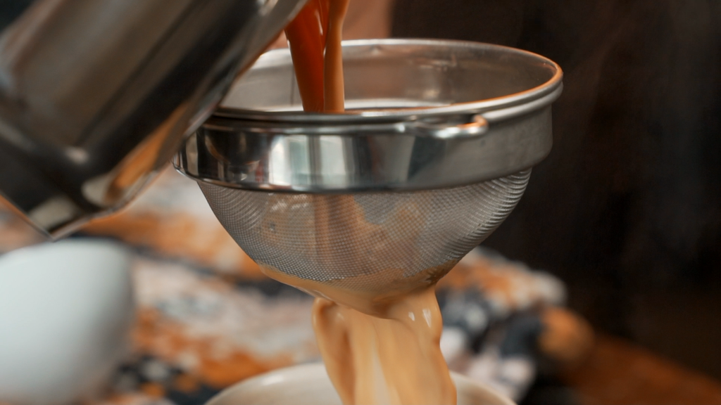Add sweetener to your liking, strain & serve