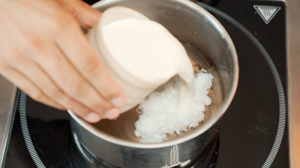 Add milk, water & masala chai to a pan